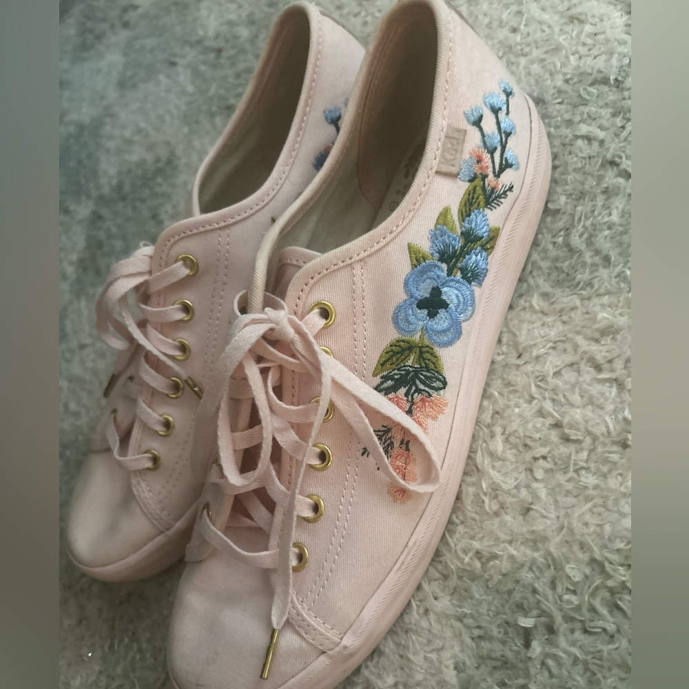 Rifle Paper Co Keds - pink floral design size 8